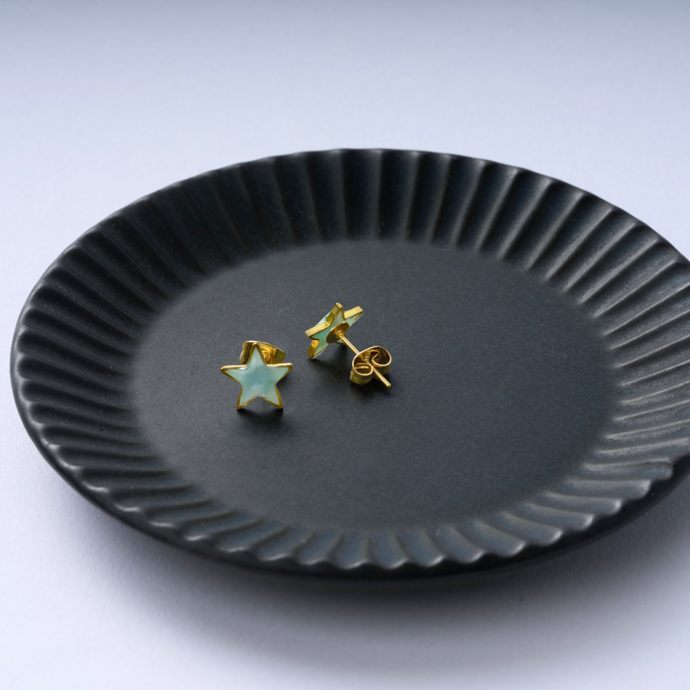 しずくピアス(水色)